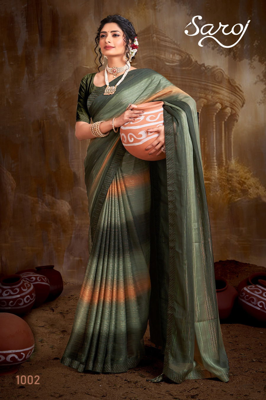 Saroj Wonderful Swarovski Designer Sarees Catalog
